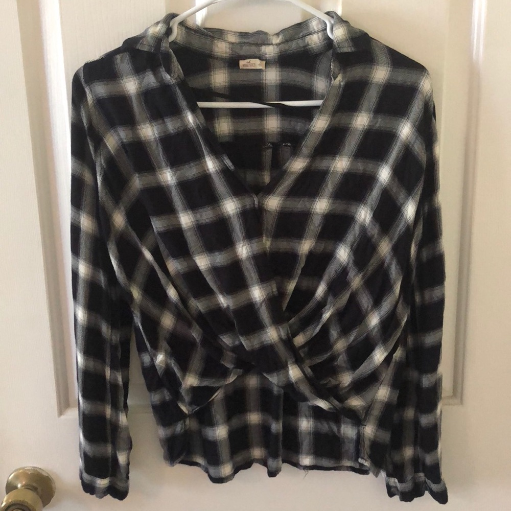 Hollister Size XS Crop Wrap Flannel